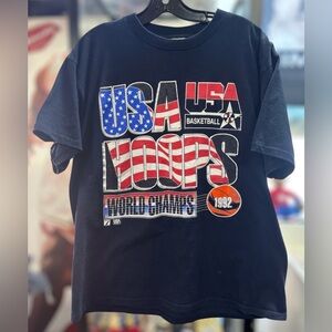 Vintage 1992 USA Dream Team Basketball World Champs Single Stitch T-Shirt Large
